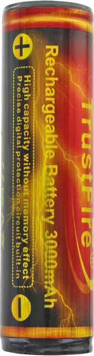 Actual product image Trustfire Battery 18650 3000mAh protected (Flame) (1 pcs., 18650, 3000 mAh)