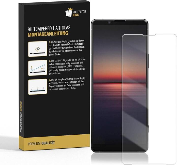 Actual product image Protectorking 1x real tempered 9H armoured glass 3D CLEAR (1 Piece, Sony Xperia 5 III)