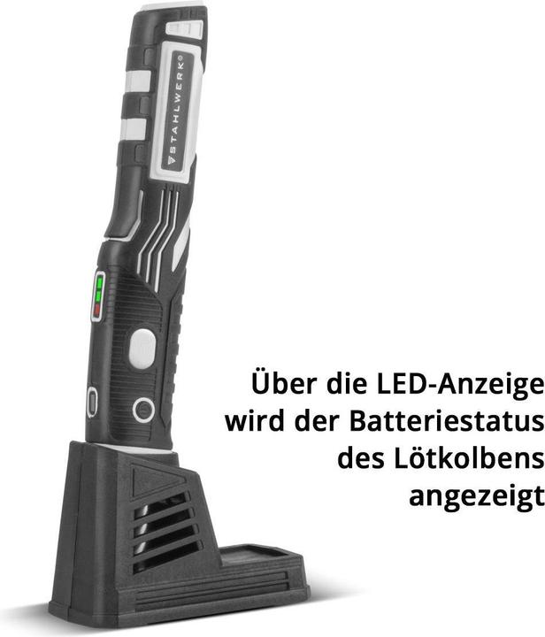 Produktbild Stahlwerk Akku-Lötkolben BLK-8 ST mit 480°C Löttemperatur im Komplett-Set