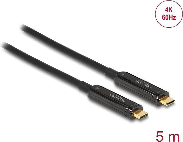 Image du produit Delock Câble vidéo optique actif USB-C 4K 60 Hz 5 m (5 m, USB Type C)