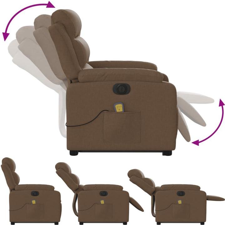 Image du produit VidaXL Fauteuil de massage électrique avec releveur Tissu