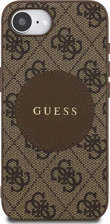 Image du produit Guess - 4G Circle Classic Logo MagSafe (GUHMPSE4P4PGRSGW) - iPhone 16e - Brown (Apple iPhone 16e)