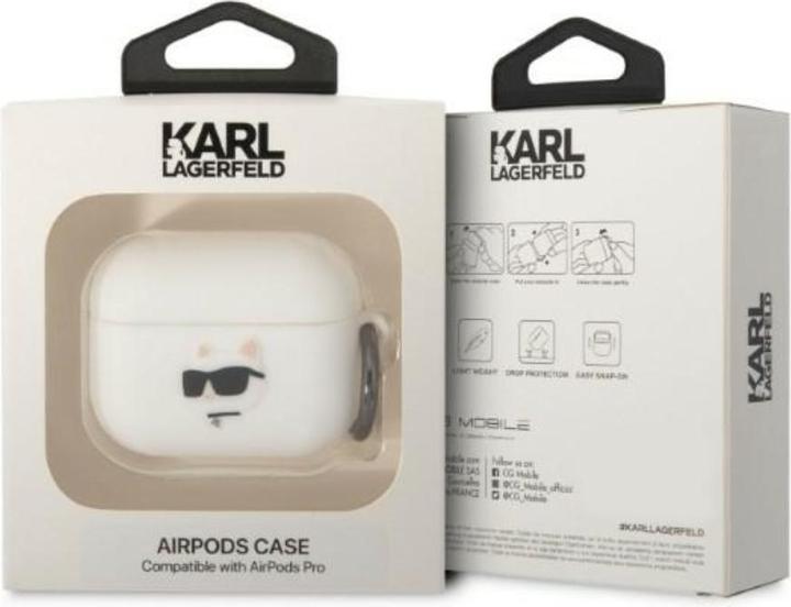 Actual product image Karl Lagerfeld Airpods Pro Logo NFT Choupette Head Silicone Case (Headphone bag)