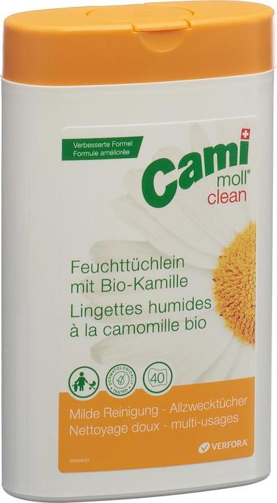 Produktbild Cami-Moll clean Feuchttücher neue Formel (40 Stück)