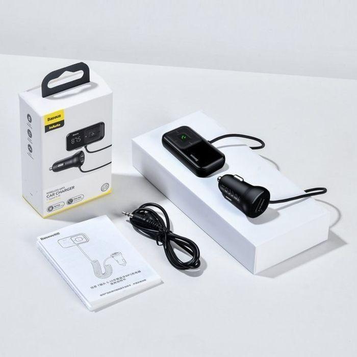 Image du produit Baseus Lecteur MP3 Bluetooth de voiture T Shaped S-16 Black OS