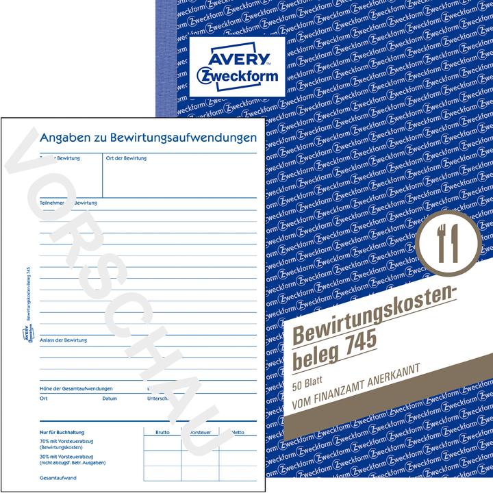 Produktbild Avery Bewirtungskostenbeleg (50 x)