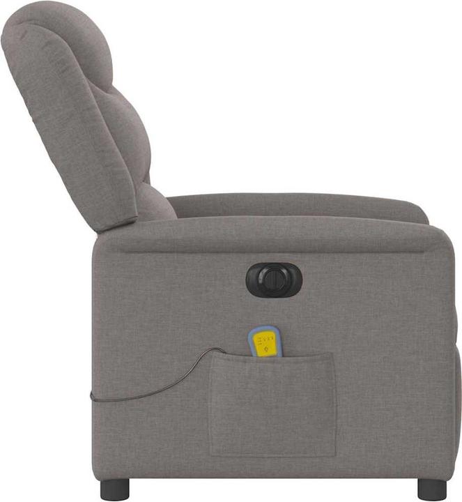 Actual product image VidaXL Massage chair electric taupe fabric