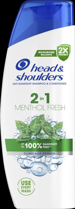 Image du produit Procter & Gamble Shampooing antipelliculaire Menthol Fresh - Shampooing antipelliculaire 2 en 1 (250 ml, Shampoing liquide)