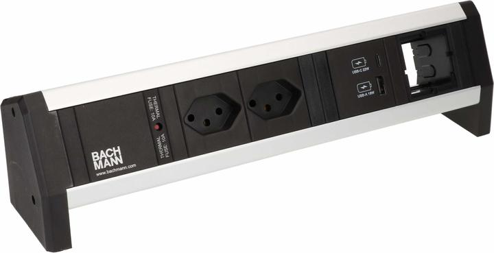 Immagine prodotto Bachmann Presa di corrente DESK 1, 2x T13, 1x USB A/C, 1x Custom (2 x, Tipo 13, USB-A, USB-C)