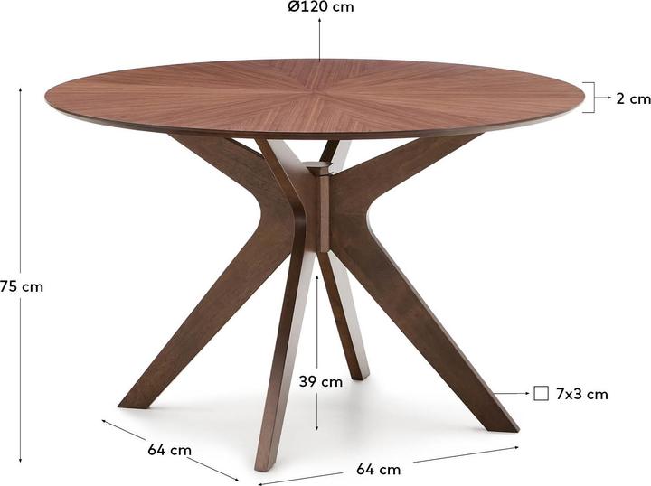 Immagine prodotto Kave Home Naanim (120 x 120 x 75 cm)