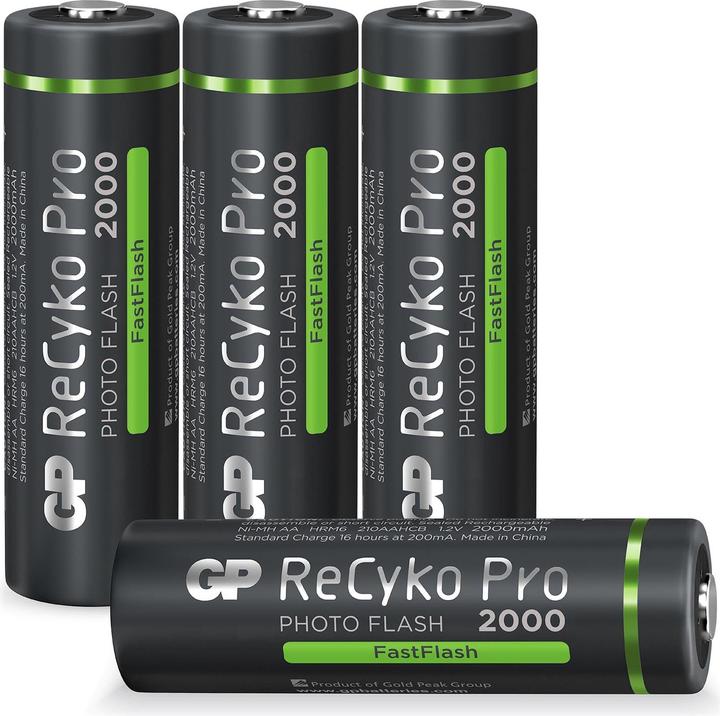 Immagine prodotto GP Batteries ReCyko Pro AA/Mignon (4 pz., AA, 2000 mAh)