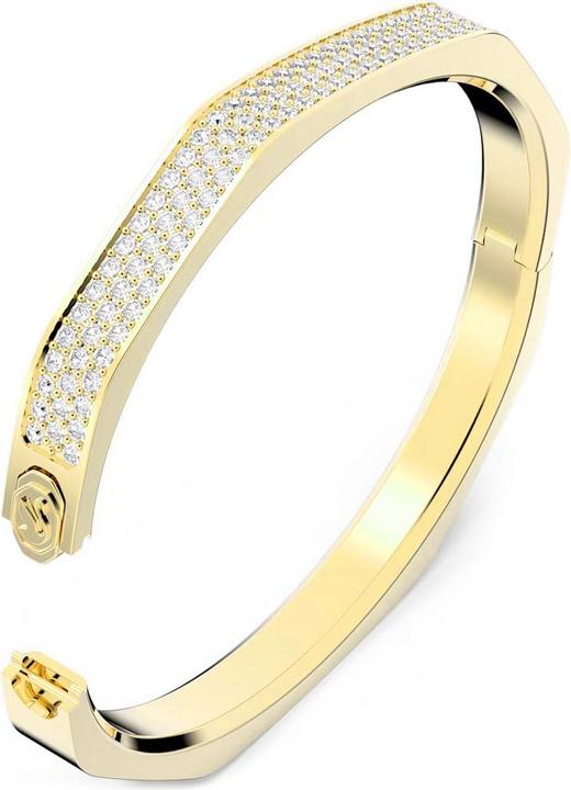 Produktbild Swarovski Dextera Armreif Achteckform Pavé Mittel Weiss Gold (Swarovski Metall)