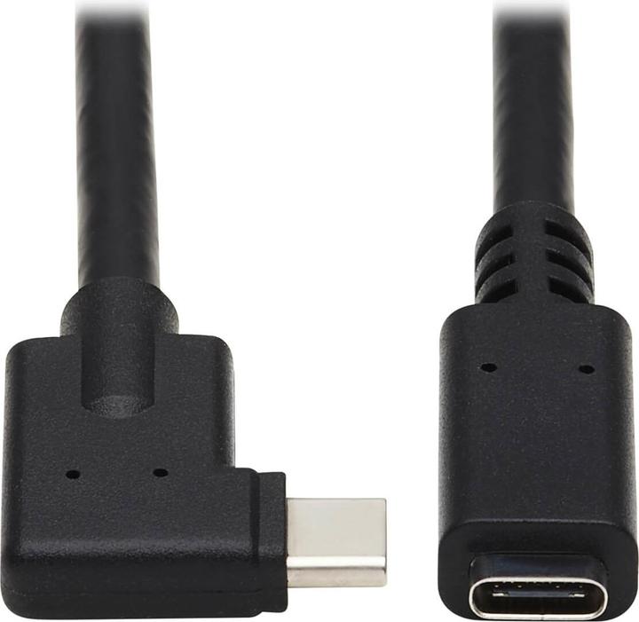 Produktbild Eaton TRIPPLITE USB-C Extension Cable M/F - USB 3.2 Gen 2 10Gbps Thunderbolt 3 Compatible Right-Angl (0.50 m, USB 3.2 Gen 2)