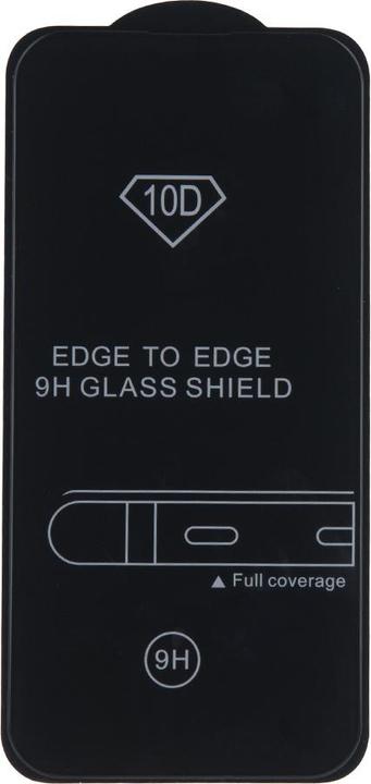 Actual product image OEM Tempered glass 10D for Samsung Galaxy A05S black frame (1 Piece, Samsung Galaxy A05s)