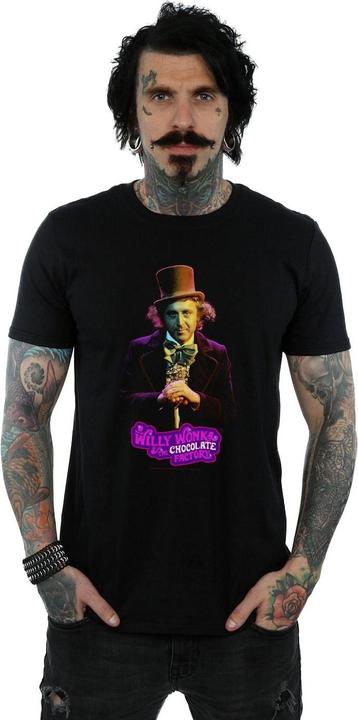 Actual product image Willy Wonka & the Chocolate Factory Mens Dark Pose T-Shirt (XL)