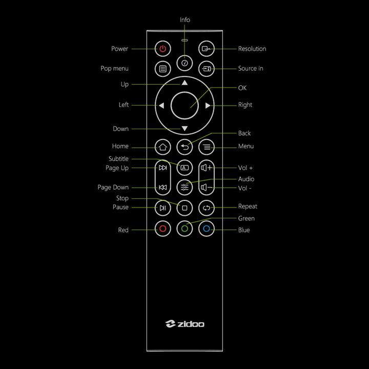 Immagine prodotto Zidoo V10 Mini (Telecomando specifico per il dispositivo, Bluetooth, Infrarossi)