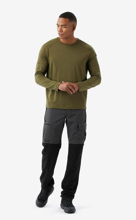 Image du produit Forclaz T-shirt manches longues en laine mérinos homme, Merino Resist vert (XXL)