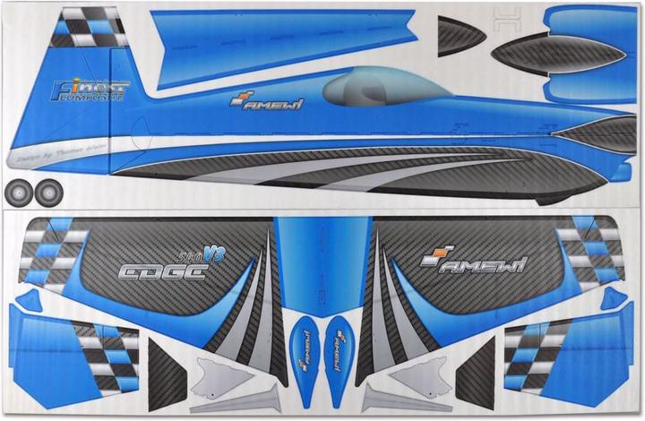Actual product image Amewi Airplane Edge 540V3 Shockflyer Combo Blue (Park flyer)