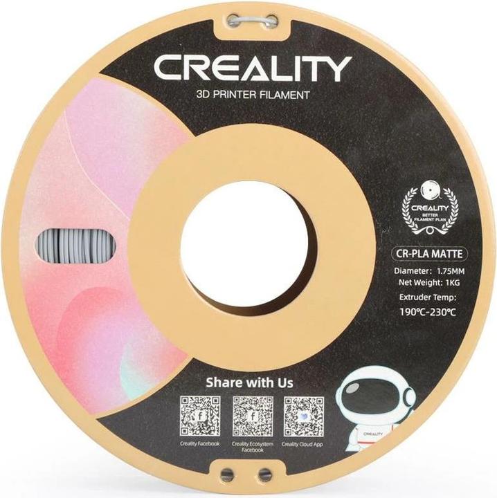 Produktbild Creality Cr-Pla Matte (PLA, 1.75 mm, 1000 g, Grau)