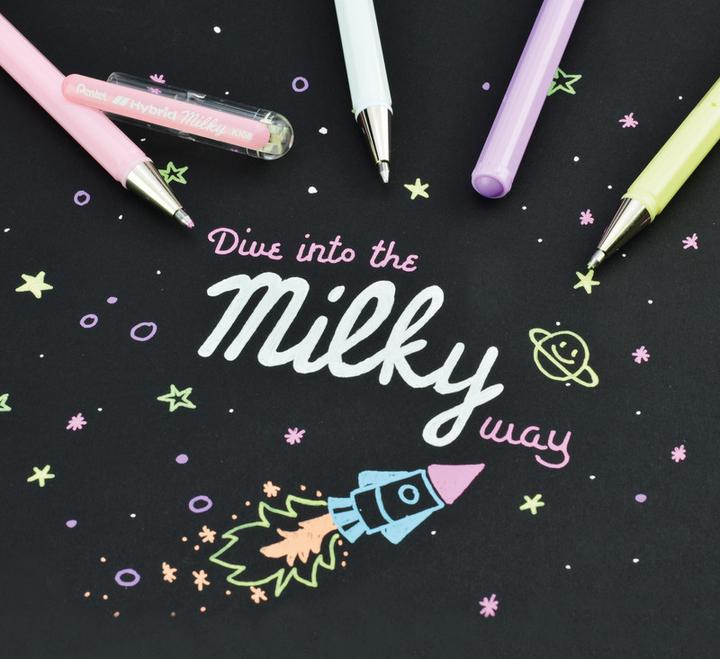 Produktbild Pentel Roller Hybrid Gel Milky (Assortiert, 7 x)
