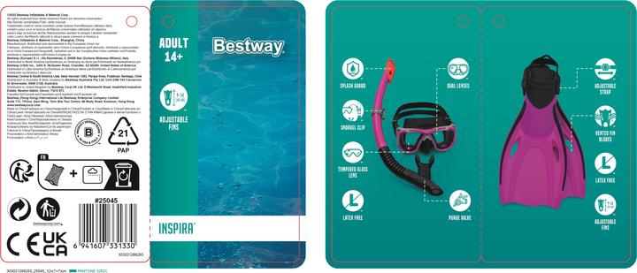 Actual product image Bestway Inspira Pro Snorkel Set L/Xl