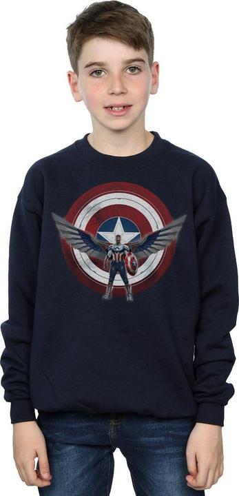 Actual product image Boys Falcon And The Winter Soldier Captain America Shield Pose Sweatshirt (128)