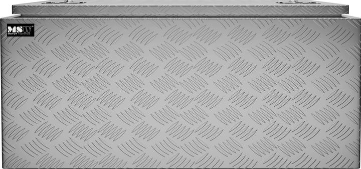 Actual product image MSW Alubox Riffelblech Alukiste Truckbox Werkzeugbox Transportkiste Deichselbox 119L