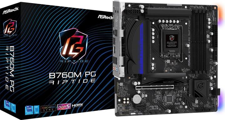 Image du produit AsRock B760M Phantom Gaming Riptide (LGA 1700, Intel B760, mATX)