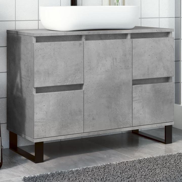 Immagine prodotto VidaXL Mobiletto Base Mobiletto da bagno Grigio cemento Materiale a base di legno (80 x 33 x 60 cm)