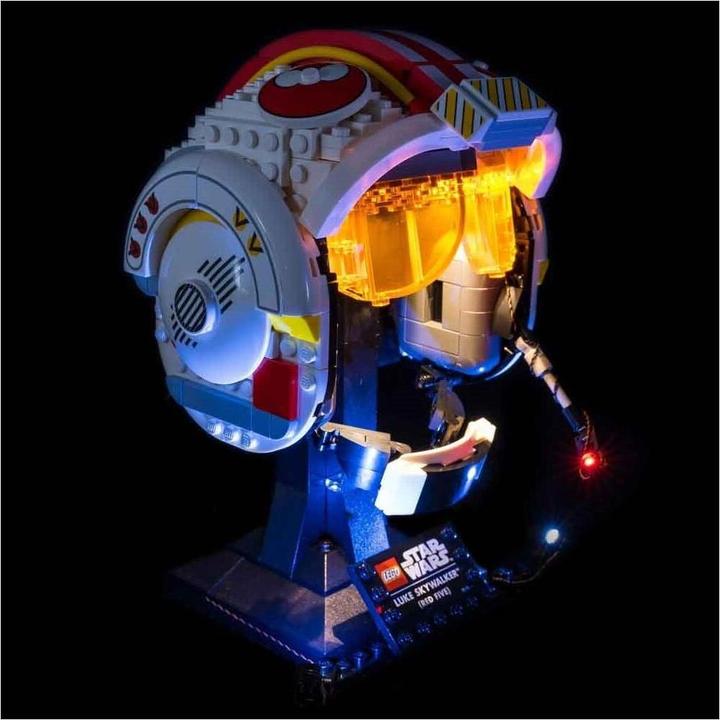 Actual product image Light my bricks LED Light Set For LEGO Star Wars Helmet Of Luke Skywalker Red Five