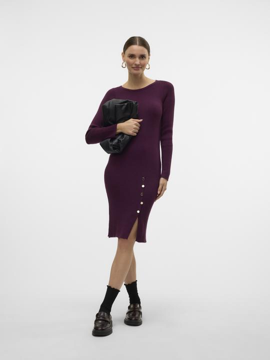 Produktbild Vero Moda VMABA BUTTON LS BOATNECK DRESS GA EXC Strickkleid (L)