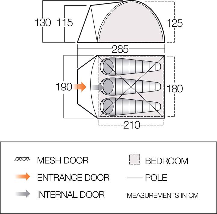 Actual product image Vango Tay 300 (Dome tent, 3.97 kg, 3 persons)