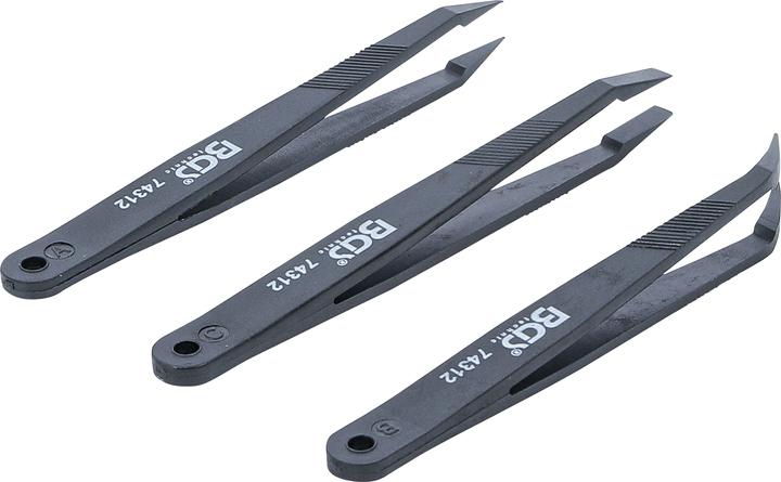 Image du produit BGS Jeu de pincettes en matière plastique | 3 pièces