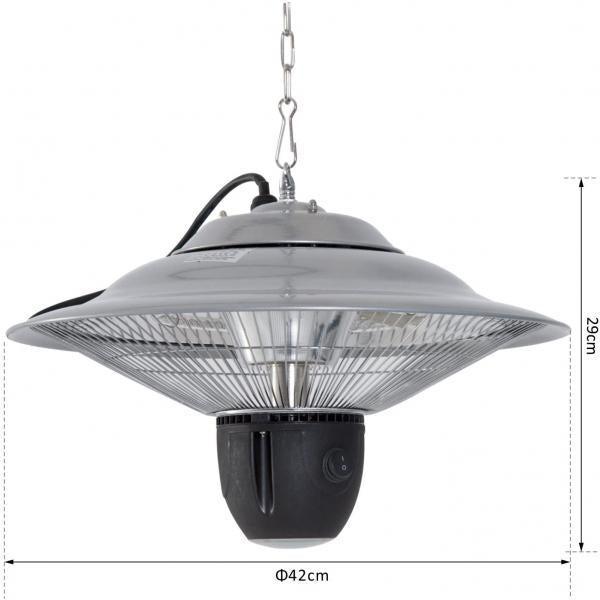 Produktbild Outsunny Heizstrahler mit LED und Fernbedienung (1500 W)