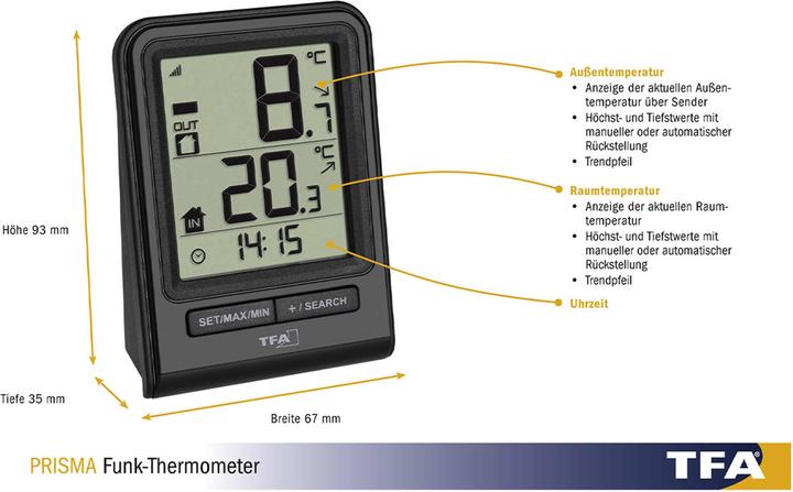 Image du produit TFA Thermomètre sans fil