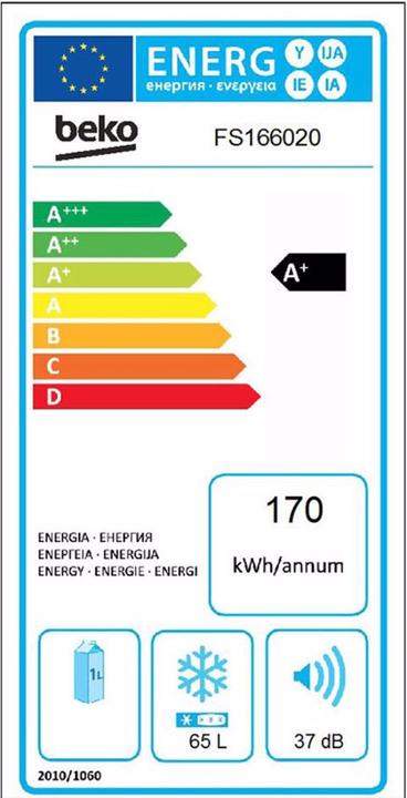 Energy Label Beko FS 166020 (Stand-alone, 65 l)