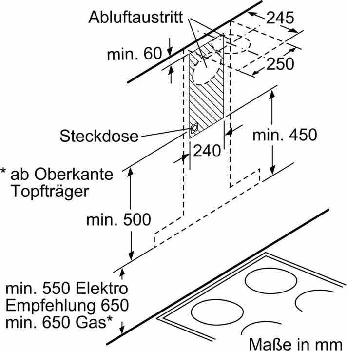 Actual product image Bosch Hausgeräte DWB67CM50 (Wall hood)