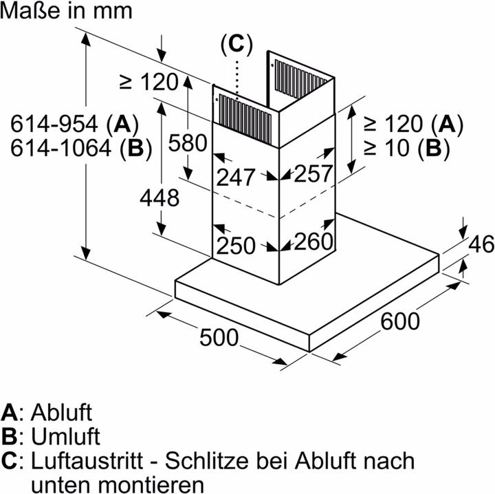 Actual product image Bosch Hausgeräte DWB67CM50 (Wall hood)