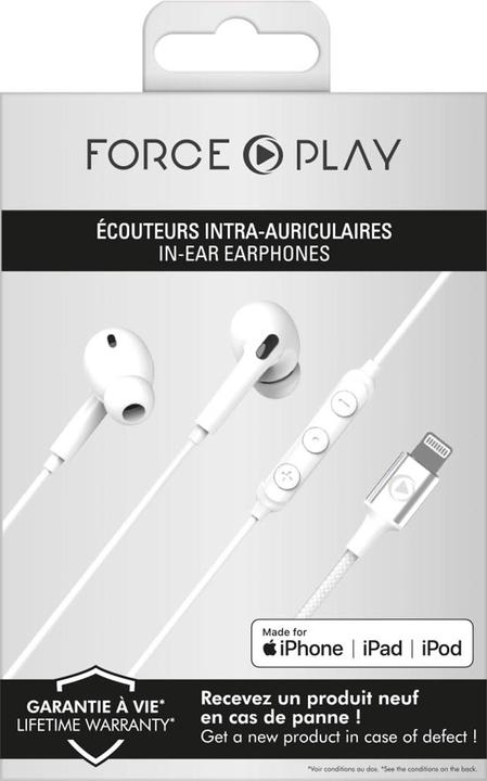Actual product image Force Play FPYKPINTRAMFIW Lightning Headphones (Cable)