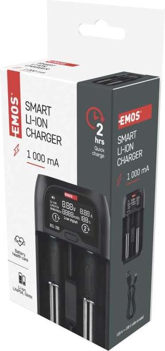 Produktbild Emos Universaler Akku-Ladegerät für Li-Ion Akkus BCL-20D (1 Stk., Ladegerät inkl. Akku)
