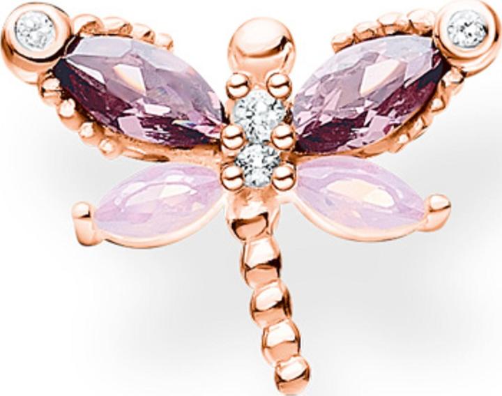 Produktbild Thomas Sabo Einzel Ohrstecker Libelle mit Steine roségold (925er Silber)