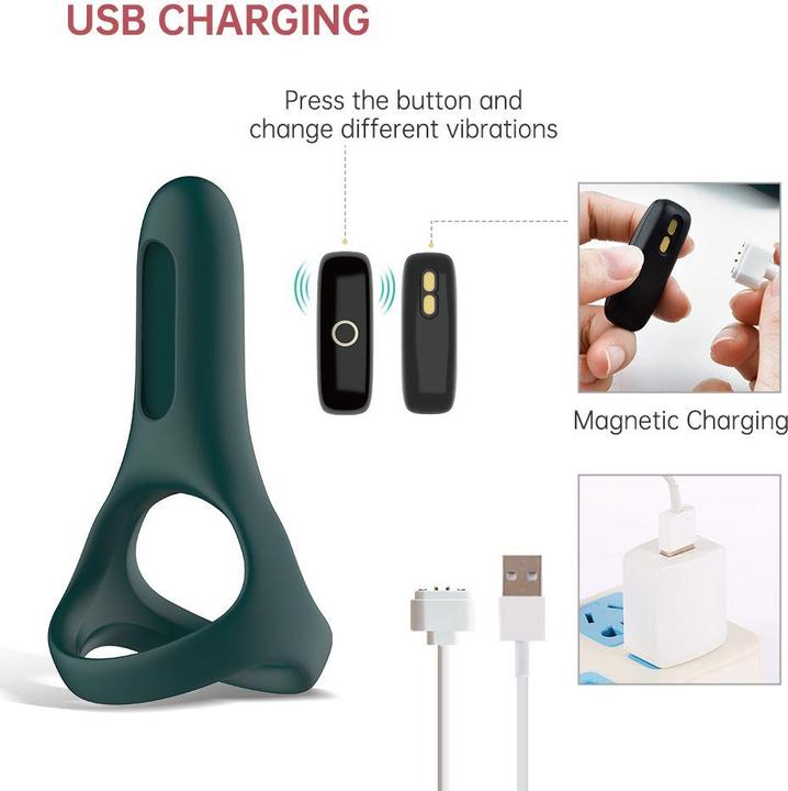 Produktbild Magic Motion Rise Smart Wearable Cockring Green (3.70 cm)