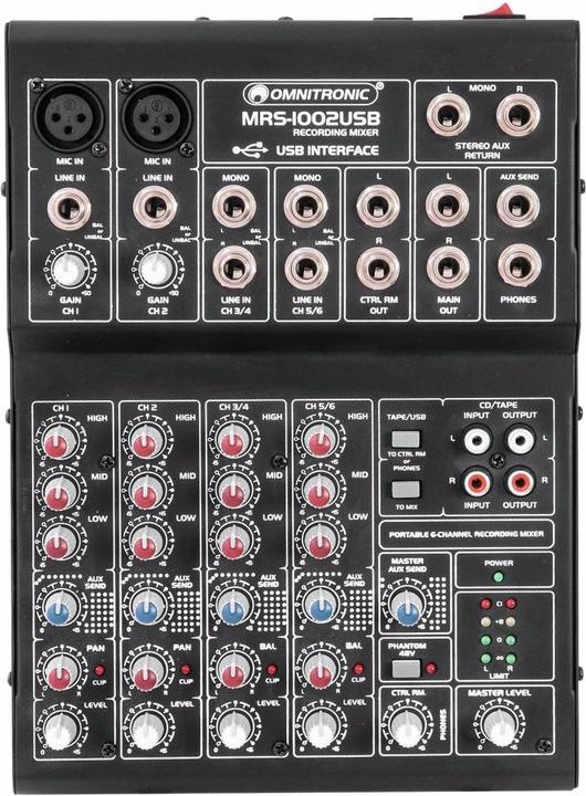 Produktbild Omnitronic MRS-1002USB (Studio- und Livemixer)