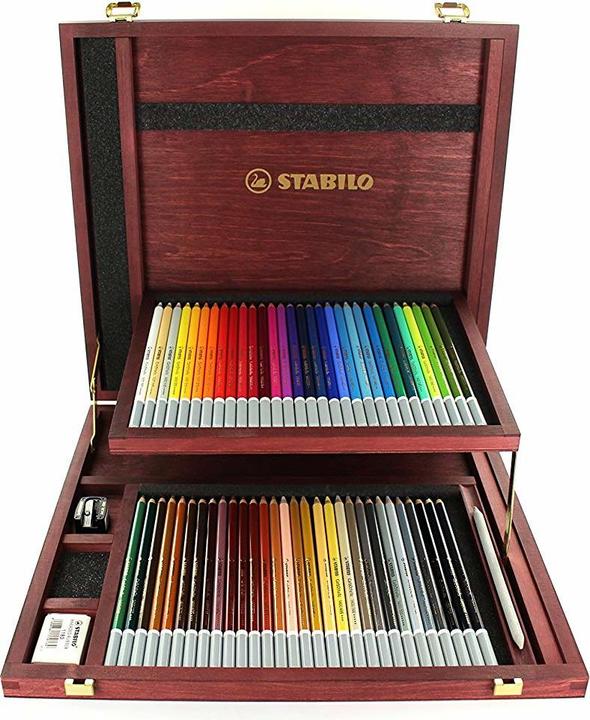 Actual product image STABILO CarbOthello pastel crayon 1460-1 60 colours, wooden case (Multicolor, 60 x)