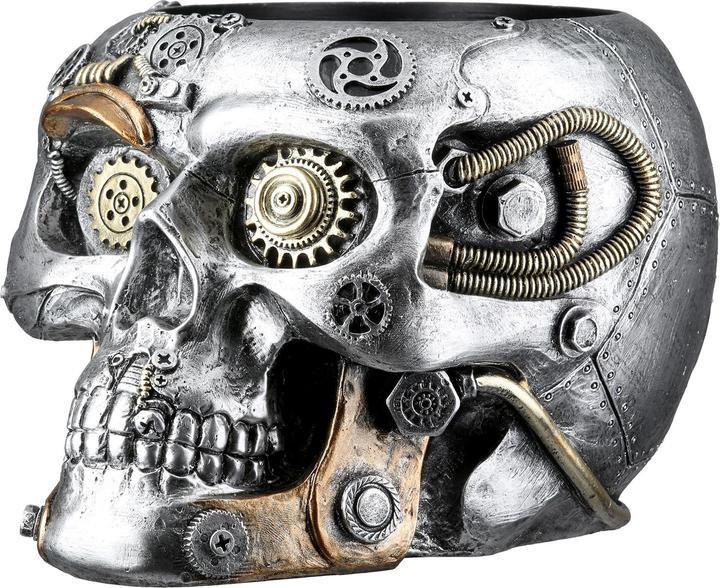 Actual product image Gilde Übertopf Totenschädel Steampunk Skull planter (17.50 cm)