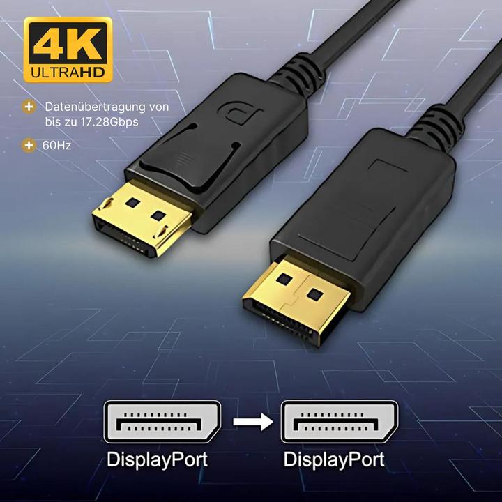 Produktbild Hermex 2.5m DisplayPort Kabel DP-Kabel Bildschirmkabel Monitoranschlusskabel (2.50 m, DisplayPort)