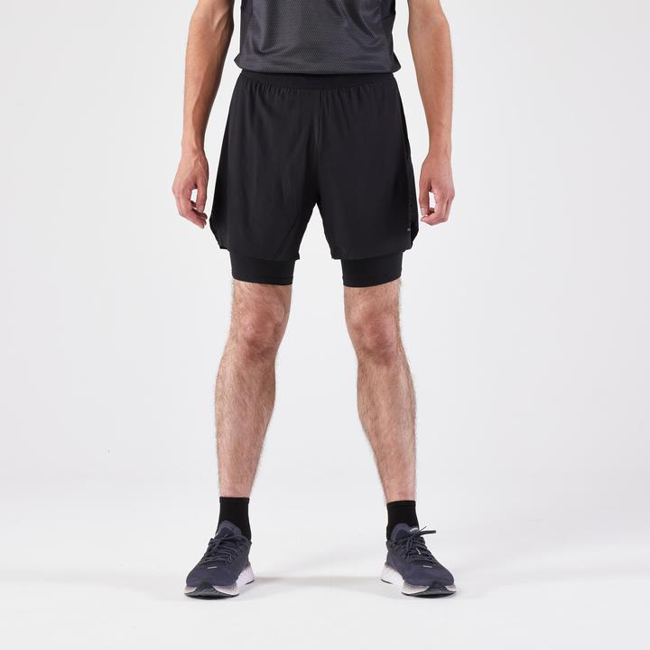 Image du produit Kiprun Laufshorts Herren Tights 2-in-1 - schwarz (L)