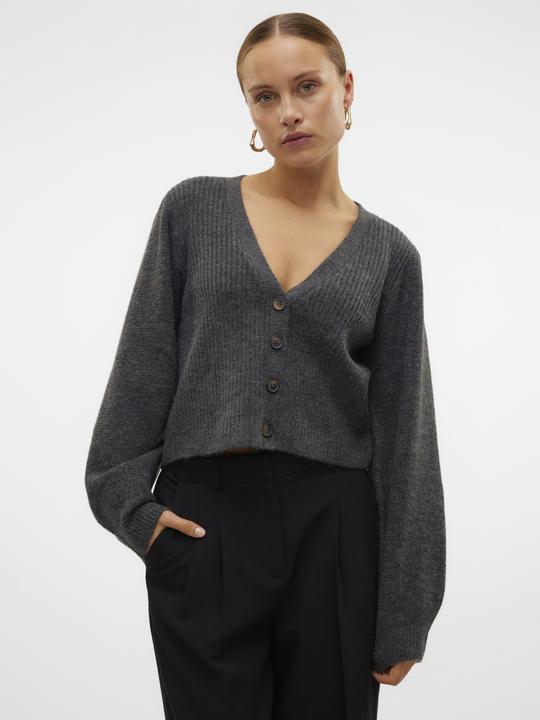 Image du produit Vero Moda Coupe normale Col en V Manches côtelées Manches ballon Veste en tricot (XS)