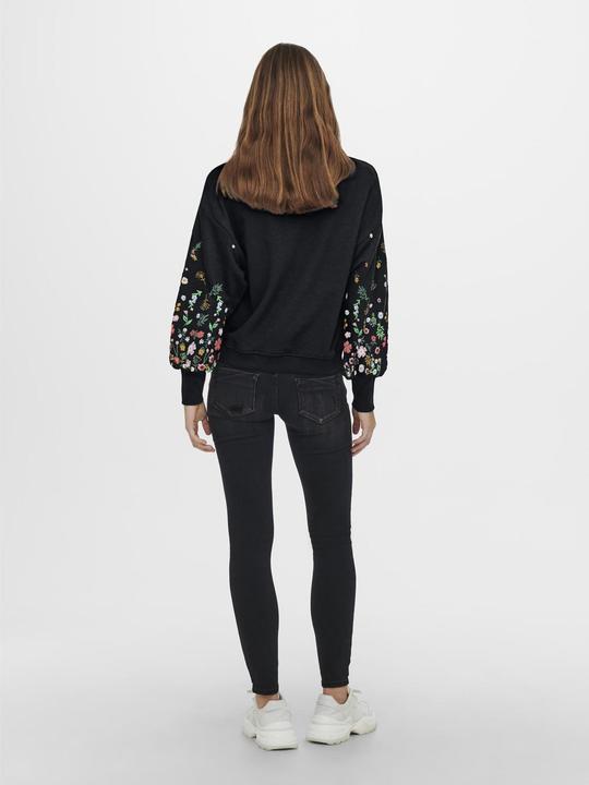 Image du produit Only Coupe normale Col rond Manches côtelées Épaule basse Sweat-shirt (S)