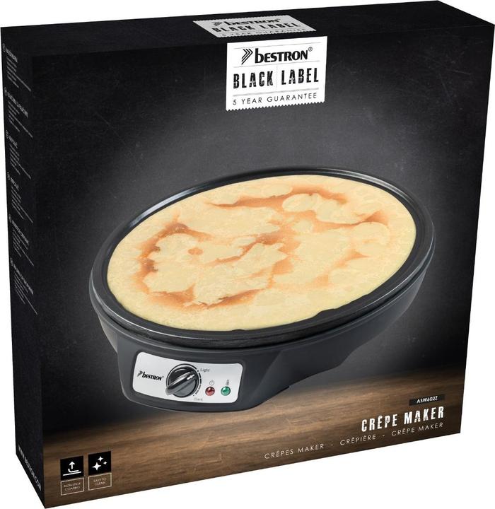 Actual product image Bestron Crêpes maker in retro design, for crepes with Ø 30 cm, incl. batter spreader & crêpes turner, m
